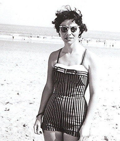 Vintage Photo - Woman at the Beach in Shades - Circa 1950s
