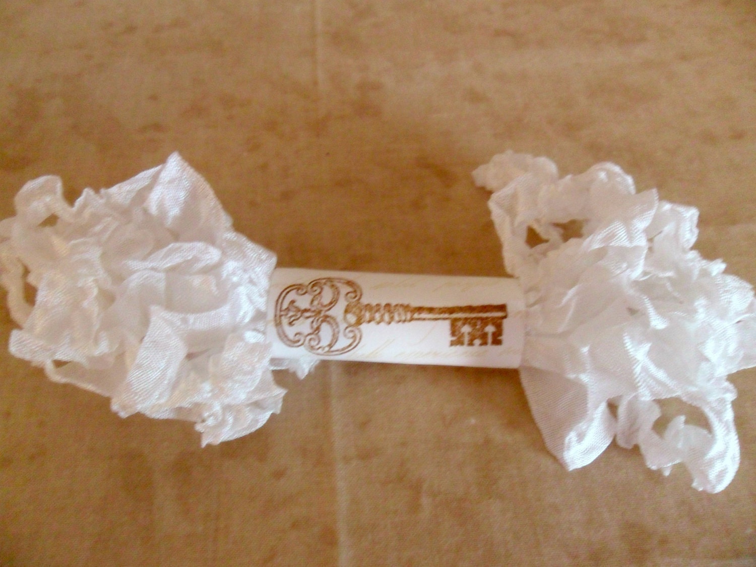 Seam Binding Ribbon White Blanc Crinkled Wrinkled Shabby Chic Country Cottage-BOGO SALE