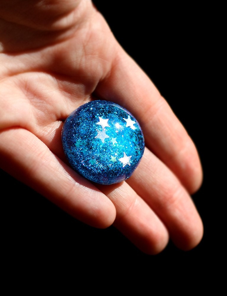 Big Bang Bling - The Galaxy Ring... A Giant Resin Dome - handcrafted cast resin jewelry by isewcute