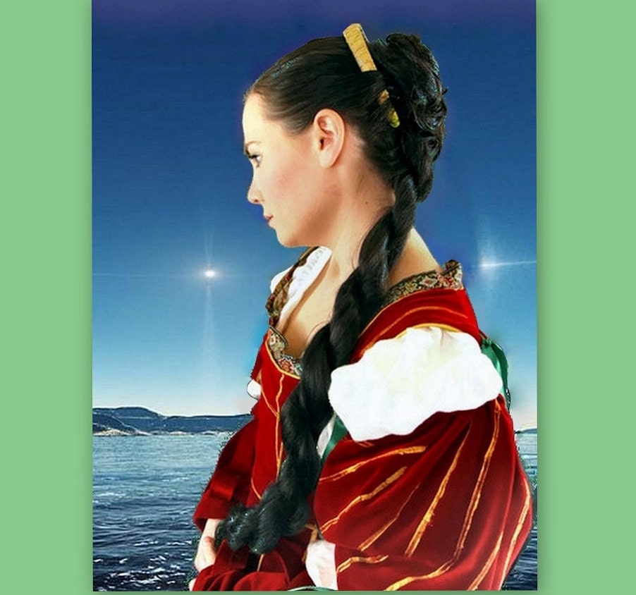 Medieval Renaissance SCA ren faire garb princess bride Costume Wig reenactment Braid Hair Extension Twist Custom color