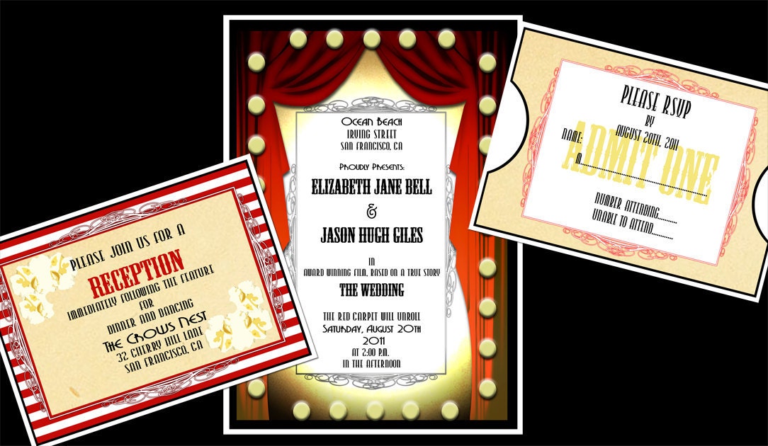 DIY Print- Vintage Style Cinema Invitation