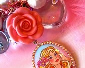 Barbie Baubles and Bling Chunky Candy Crystal Statement Necklace - Blushing Bride