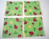 SALE/Set of Ladybug Coasters