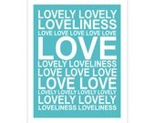 LOVELY LOVELINESS ... 11x14 poster print by Finny and Zook