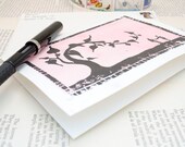 SALE Limited Edition Watercolor Linocut Notecard The Loving Tree