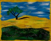 Flower Fields Needle Felt Reproduction --  Canvas Giclee