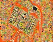 Orange Bird -- Print on Stretched Canvas