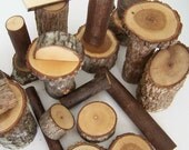 Waldorf Wood Building Blocks  Old School Style  Tree Blocks