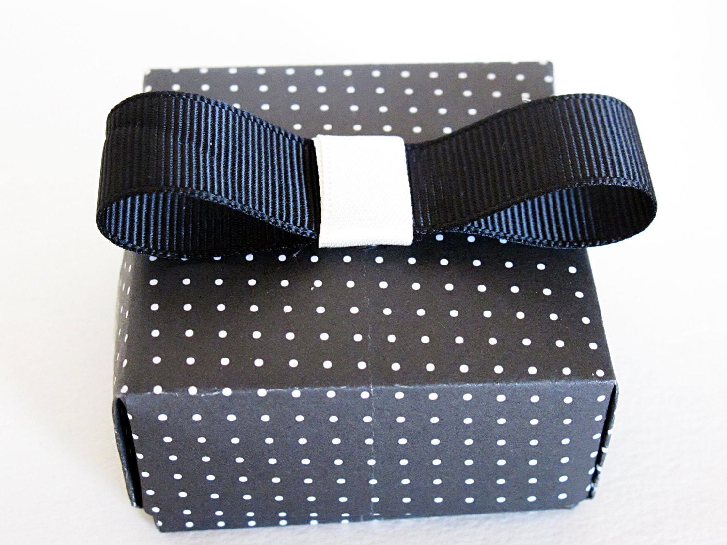 Origami Decorative Gift Box in Black and White Tuxedo style