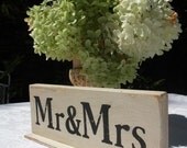 Wooden Mr and Mrs Sweetheart Table Sign, Head Table, Anniversary Party, Photographer Photo Prop, Housewarming, Handpainted Black Lettering