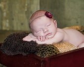Backdrop Mini Newborn Rug, Photo Prop in Earth tones of Eggplant Green and Rich Golds, 18" x 20"