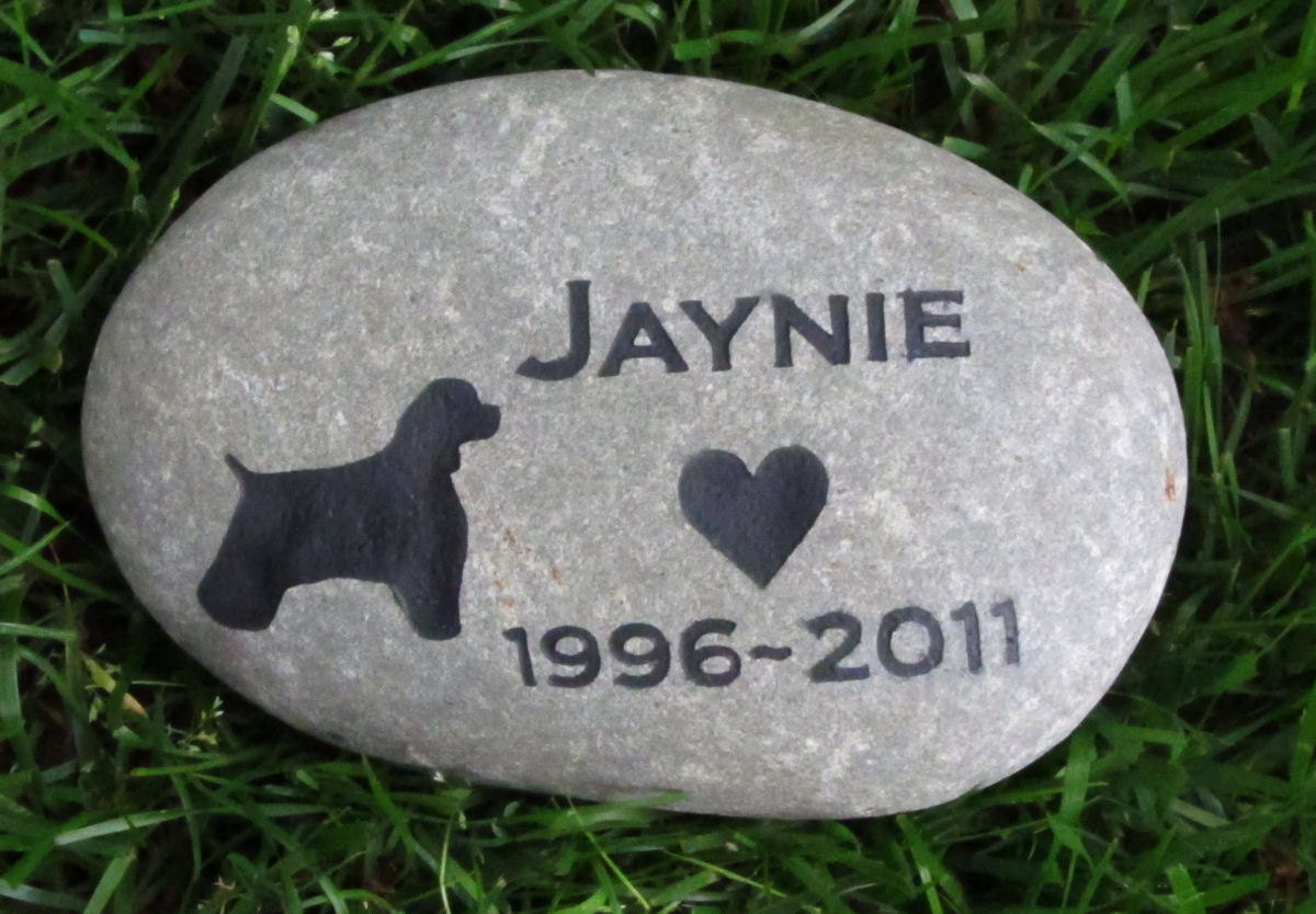 Dog Cat Pet Memorial Stone Rock Cocker Spaniel & Other Breeds