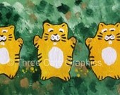 Roly Poly Tiger Dance Art Print