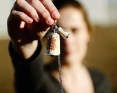 Tree Hugger Cork Necklace In Test Tube - Upcycled Jewelry by Uncorked