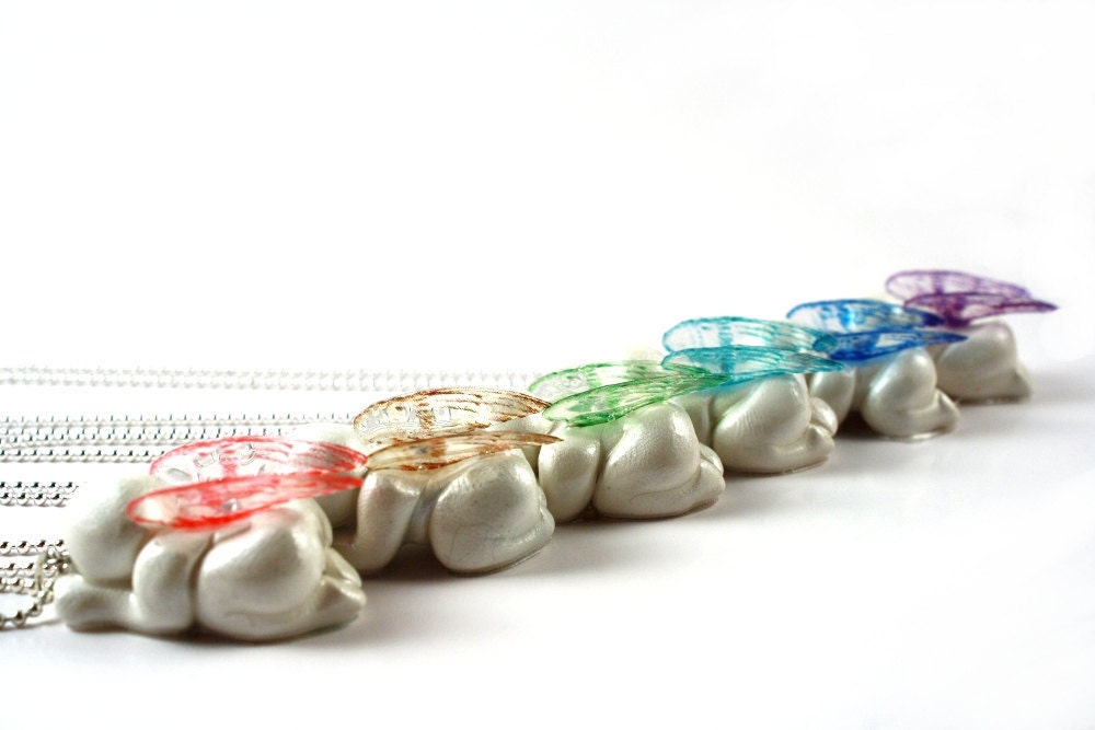 Custom made Angel Baby mother's necklace - you pick colors