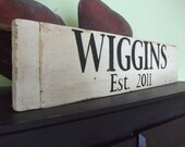 Free Shipping, TWO Handpainted Personalized Rustic Aged Sign, Newlyweds, Parents, Engagement,  Wedding, Perfect Holiday Christmas Gift