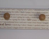 Wooden dog bone leash holder - wooden plaque Puppy Kisses