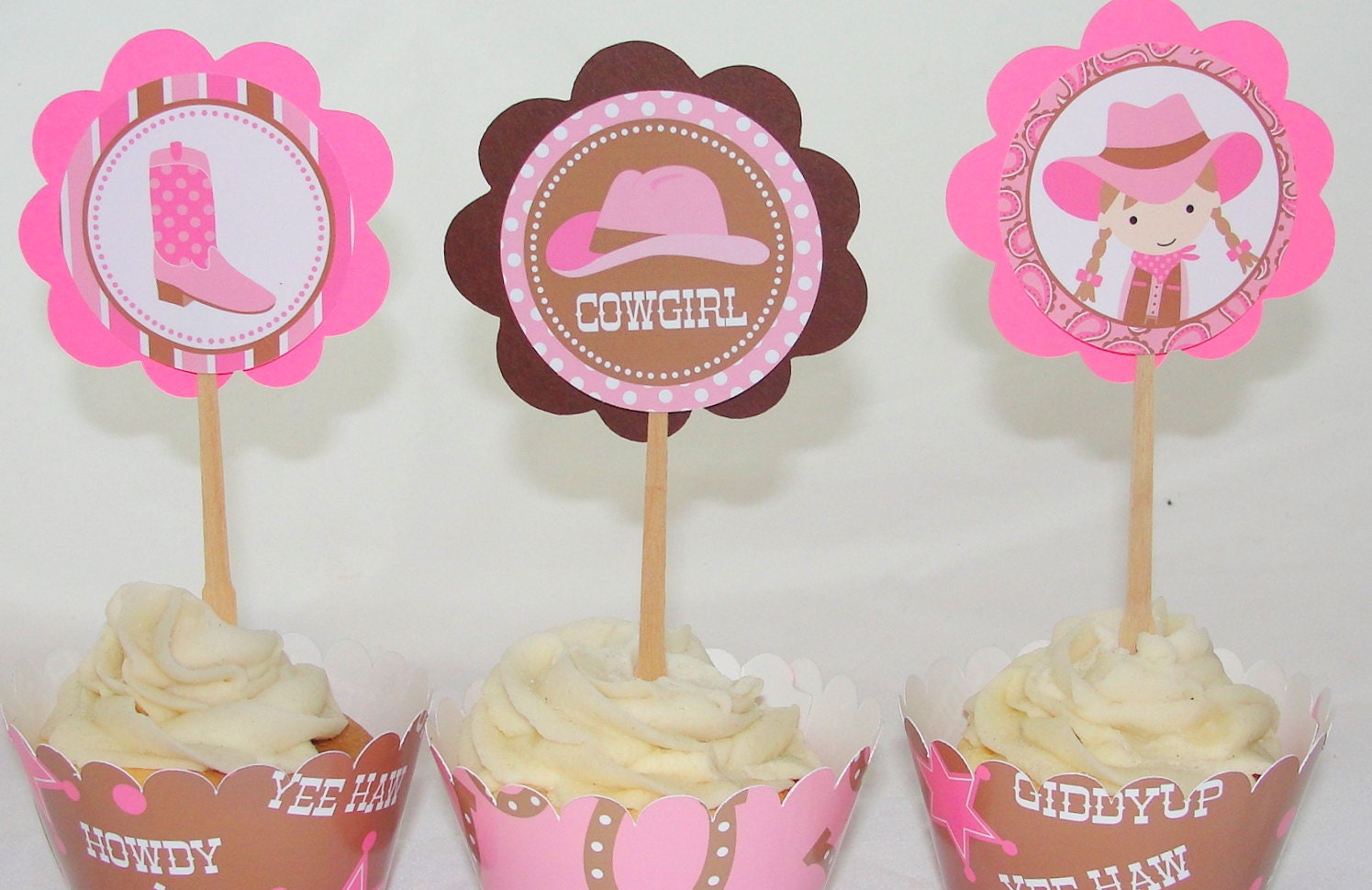 Cowgirl Cupcake Toppers 2