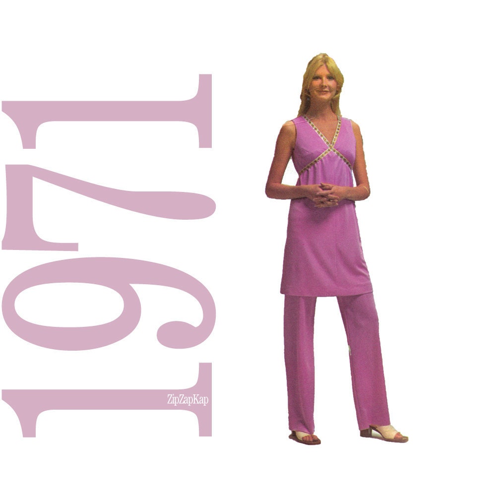 70s Mini Dress Pants Sewing Pattern 36 Bust Simplicity 9404 UNCUT FF NOS