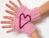 Love Heart (Less-than-Three) Fingerless Gloves