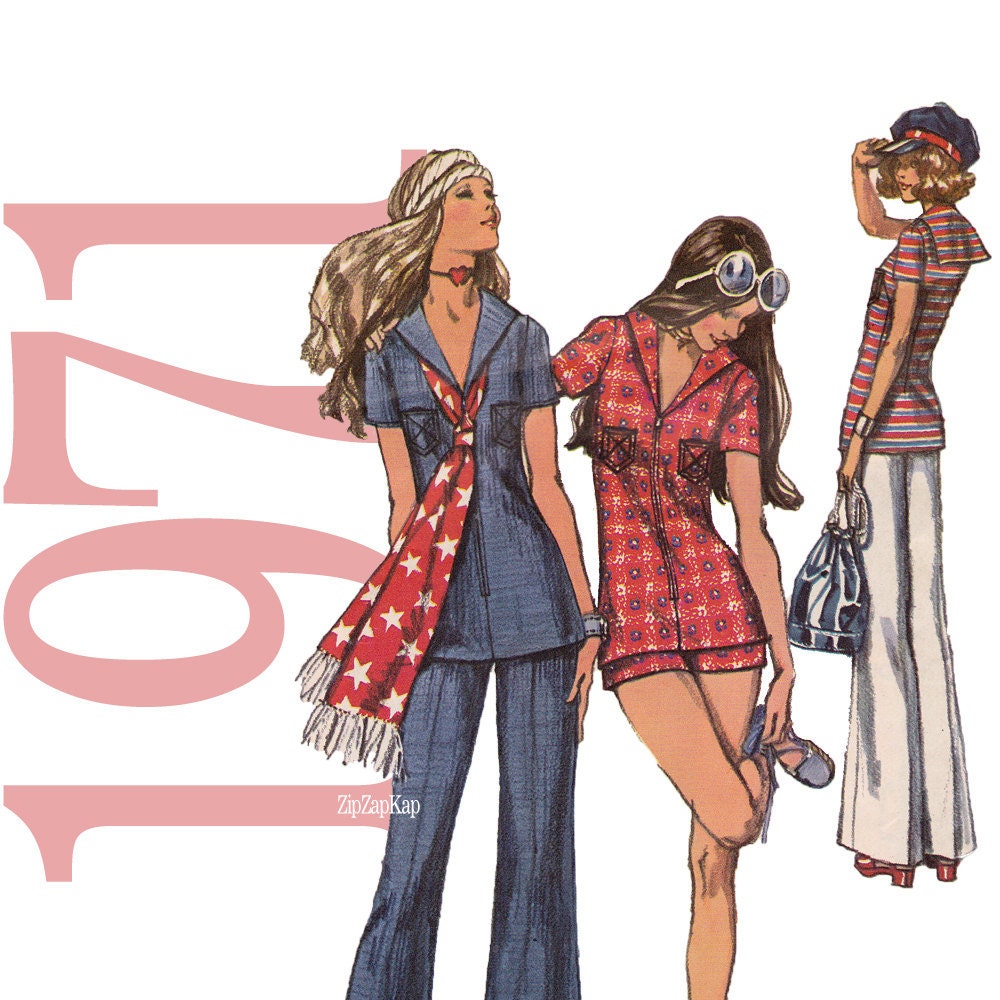 70s Sailor Vintage Sewing Pattern 32 Bust Simplicity 9372