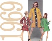 60s Mini Dress Vintage Sewing Pattern 33 Bust Simplicity 8366 UNCUT