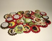 Snow White Paper Die Cut Scallop Diecuts or Tags