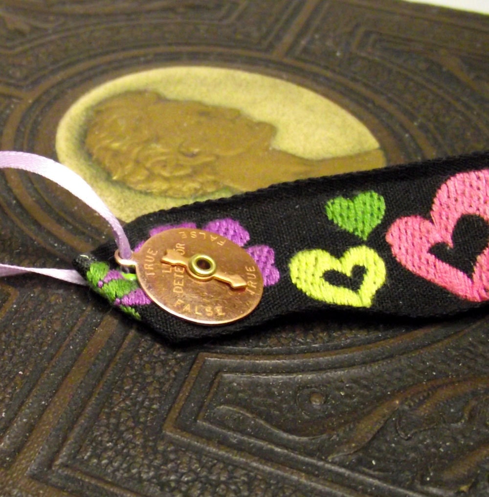 Retro VIntage Bookmark Handmade with all Vintage Material