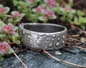 Urchin, mens fine silver ring