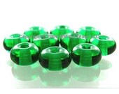 Lampwork Beads Glass sra Emerald Green SPACER SHOP