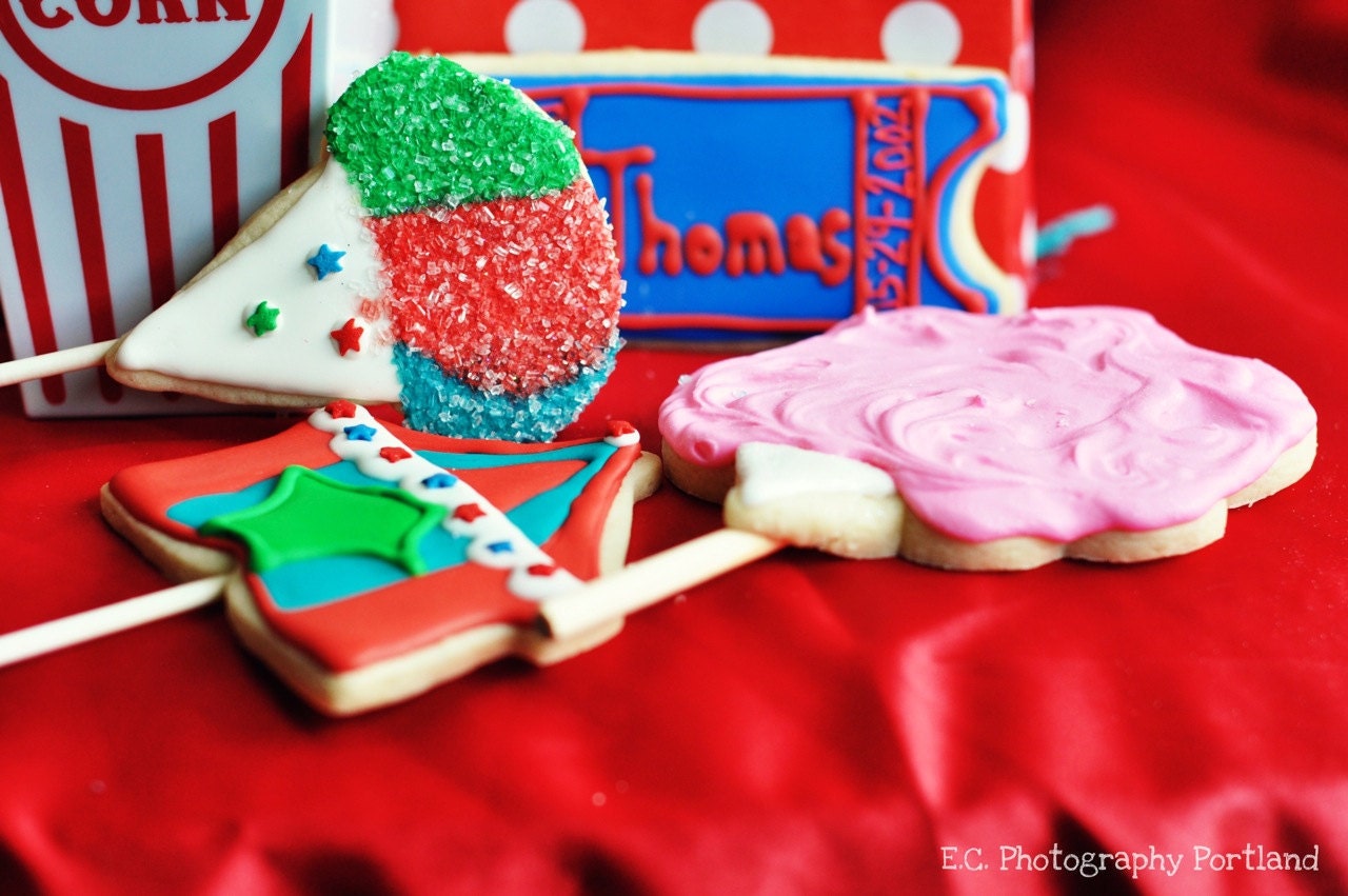 Carnival  Themed Cookies- One Dozen