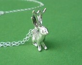 sterling jackalope necklace