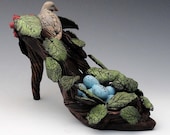 Ceramic Sculpture Birds Nest Shoe Sculpture (Made to Order)(ready to ship)