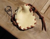 Elk Leather Medicine Pouch Keychain