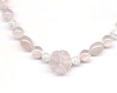 Rose quartz choker necklace