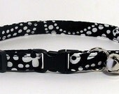 Cat Collar - Black and White Paisley