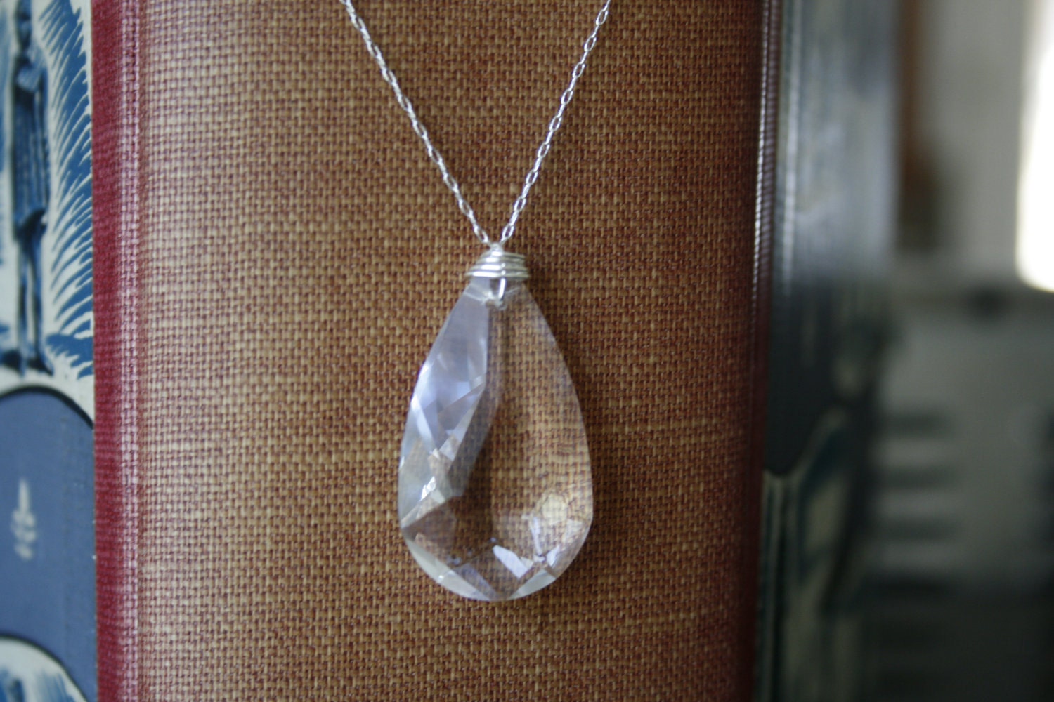 Large Crystal Teardrop Necklace, Swarovski