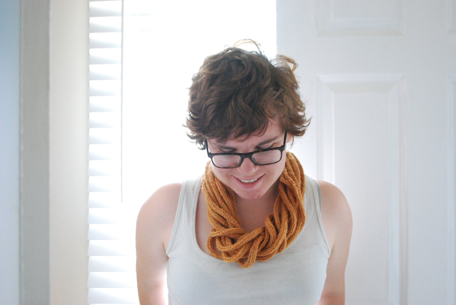 Pumpkin Scribble Scarf