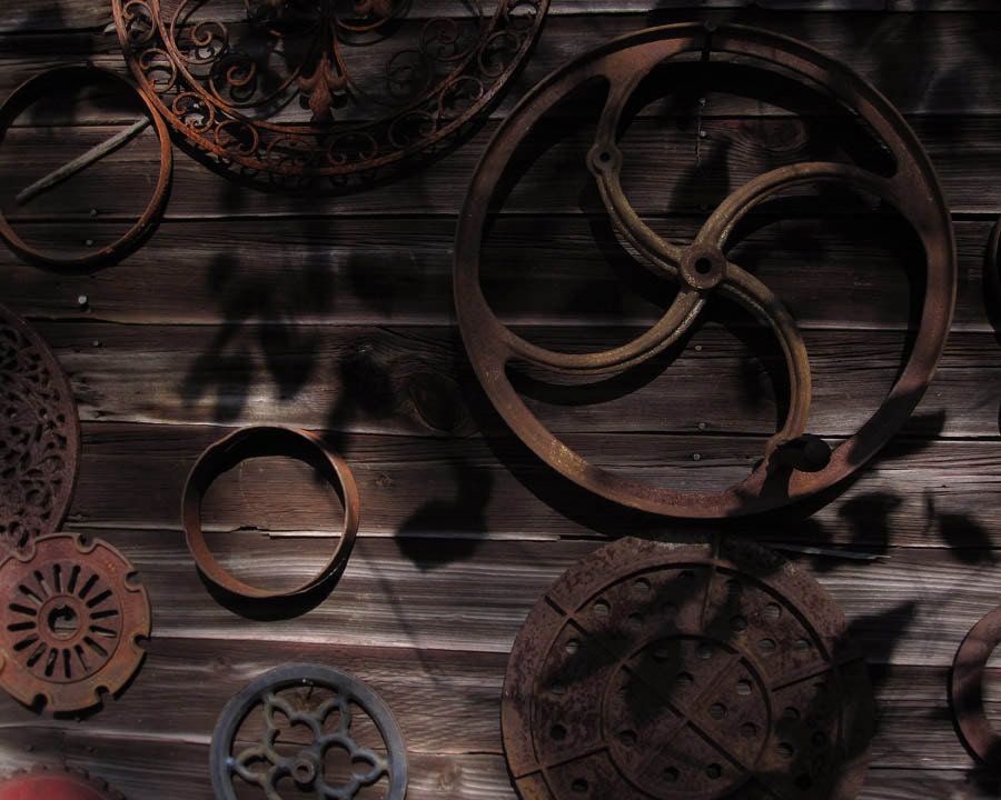Rusty Relics 8X10 print steampunk country rustic photograph