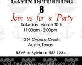 Ahoy Matey Birthday - Custom Invitation