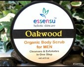 Oakwood Organic One Step Body Scrub for Men - 6 oz Vegan