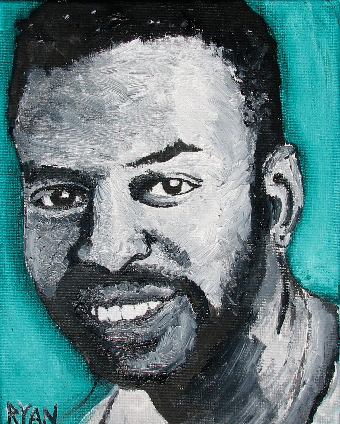 LeVar Burton 8X10 Original Oil Painting - 100% proceeds for charity