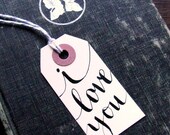 Everyday Gift Tags, package of 7 mini manila shipping tags, handwritten quotations for all of life's celebrations
