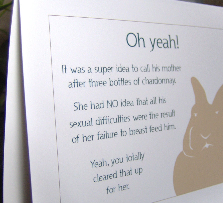 Funny card for BFF, friend, love - bunnies and booze don't mix (WG109)