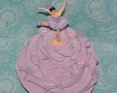 Purple Sugar Plum Fairy Ballerina Fake Cupcake for Little Girls Birthday Party Favors, Decoration, Photo Prop, or Room Display