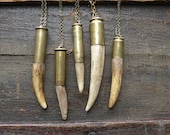 Antler tip bullet shell necklace chain rustic upcycled recycled punk vintage salvaged silver brass men women fathers day deer - decomp Antler tip bullet shell necklace chain rustic upcycled recycled punk vintage salvaged silver brass men women fathers day deer - decomp