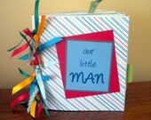 Paper Bag Photo Album Brag Book  BOY (premade pages)