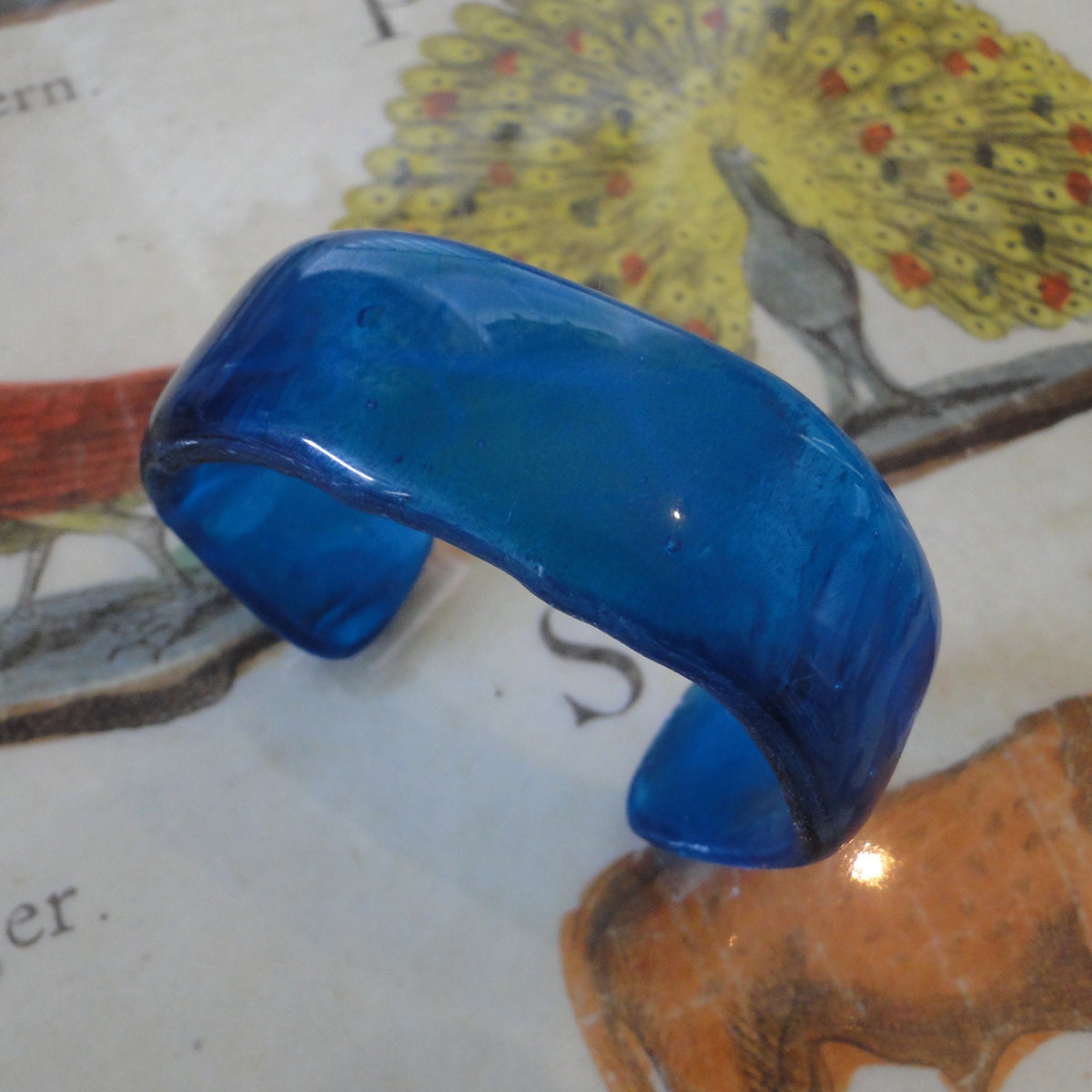 Ocean Blue Glass Cuff