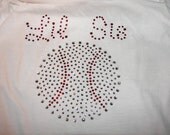 Lil Sis Baseball  Tee or Tank--Lots of Sparkle and Bling--Can be customized in your team colors