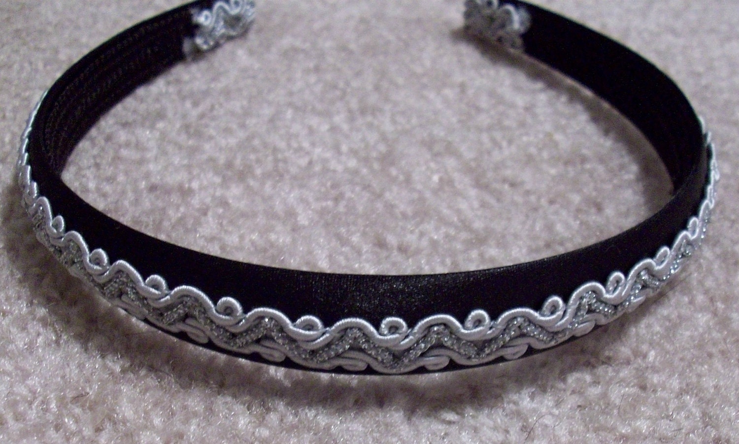 Black and Silver Headband